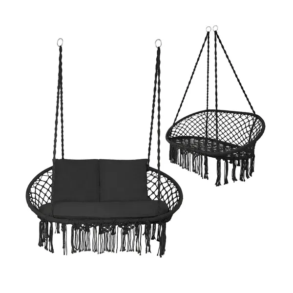Gardlov double black crow&39s nest swing
