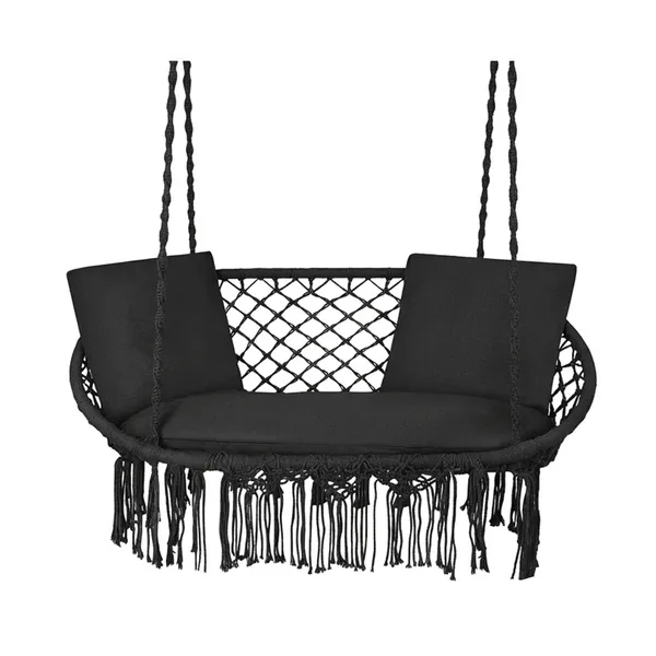 Gardlov double black crow&39s nest swing