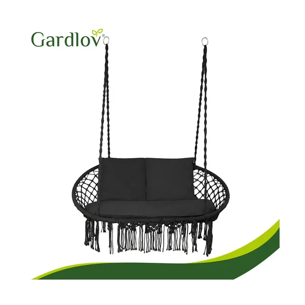 Gardlov double black crow&39s nest swing