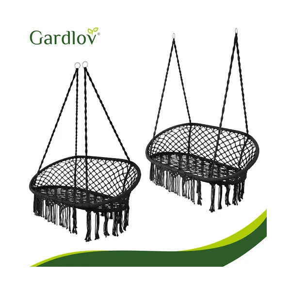 Gardlov double black crow&39s nest swing