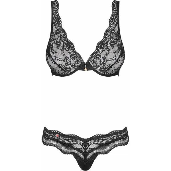 Набор нижнего белья Obsessive Luvae Чёрный L/XL
