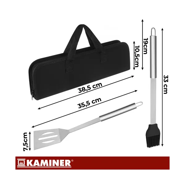 Set of grilling tools - 3 pcs. Kaminer 27180