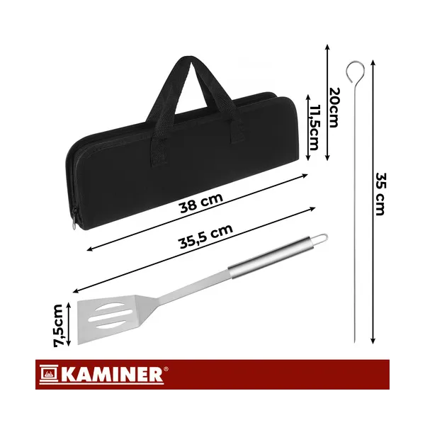 Set of grilling tools - 9 pcs. Kaminer 27184