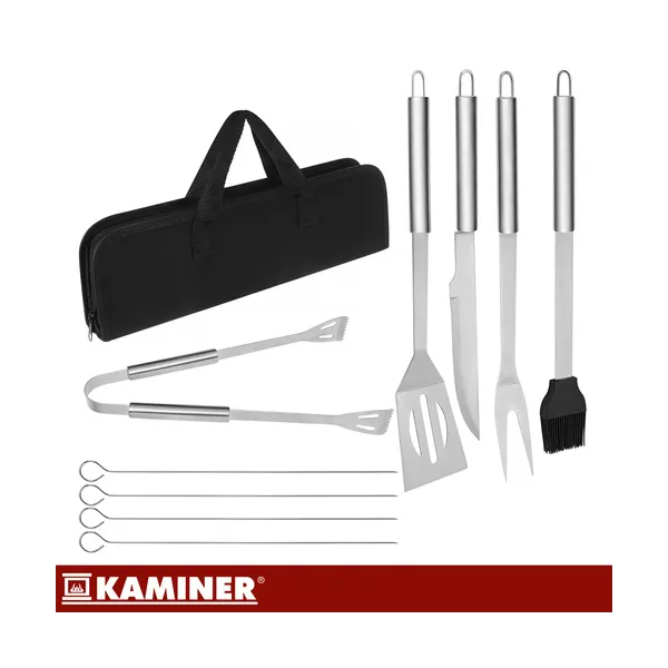 Set of grilling tools - 9 pcs. Kaminer 27184