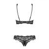 Alusvaatesetti Obsessive Luvae Musta S/M
