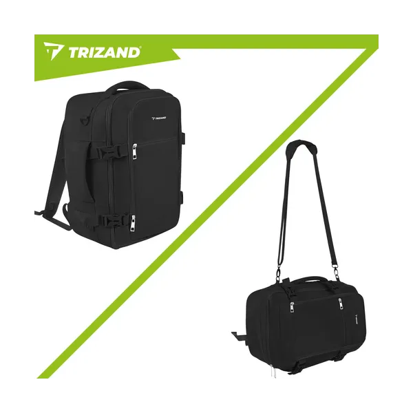 Trizand must 40x25x20cm matkaseljakott