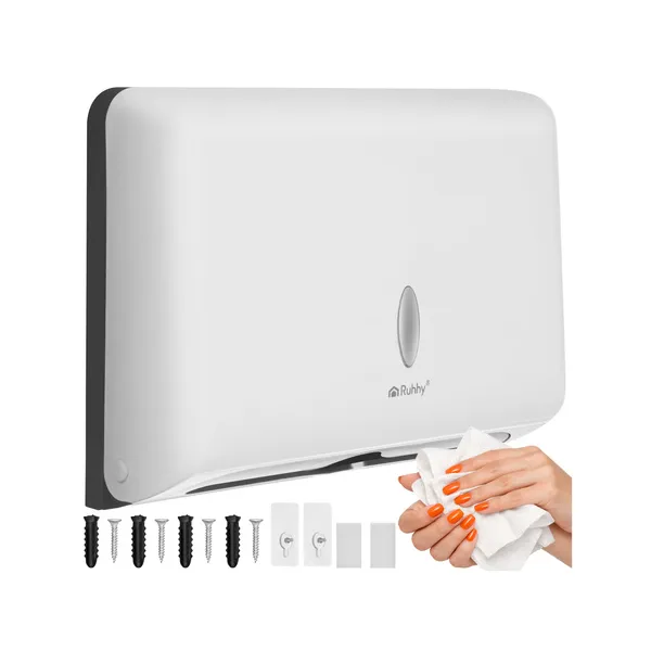 Ruhhy white paper towel dispenser