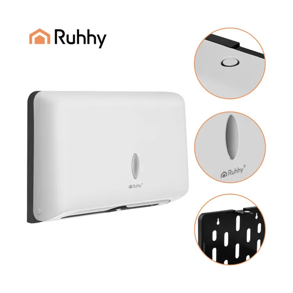 Ruhhy white paper towel dispenser