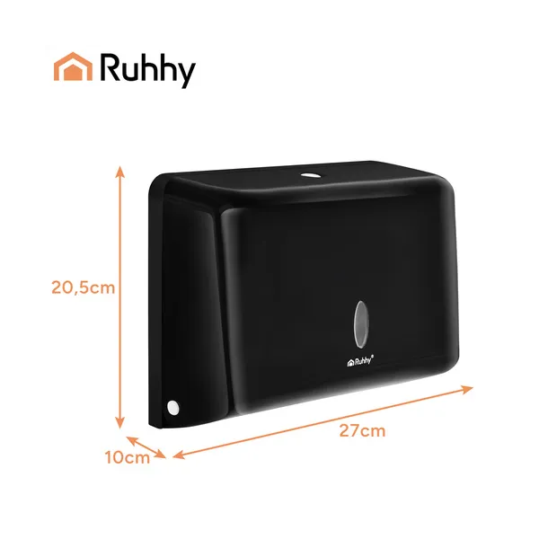 Ruhhy black paper towel dispenser