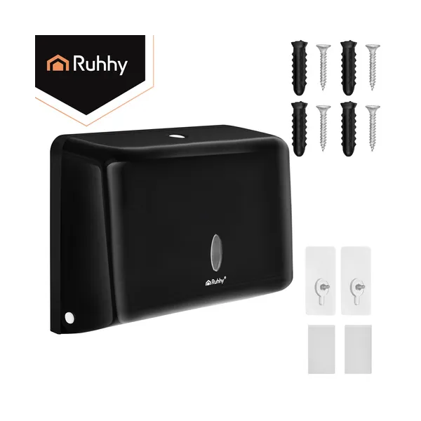 Ruhhy black paper towel dispenser