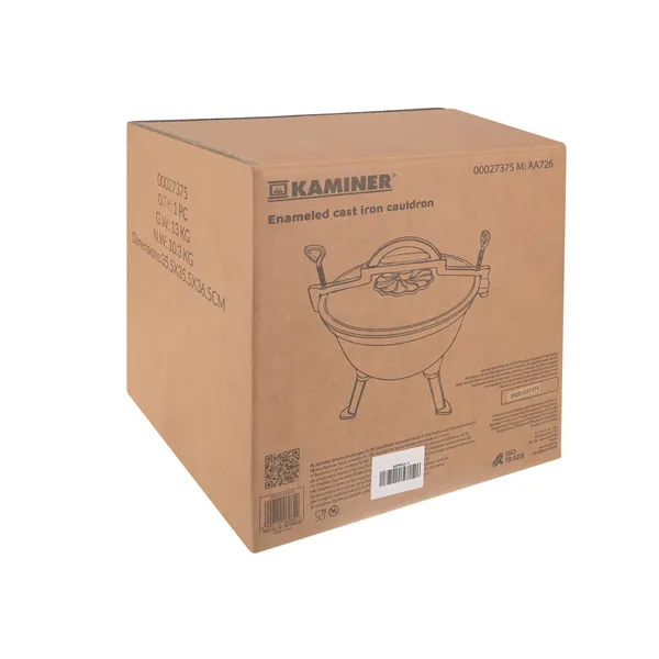 Kaminer enameled cast iron kettle 8l