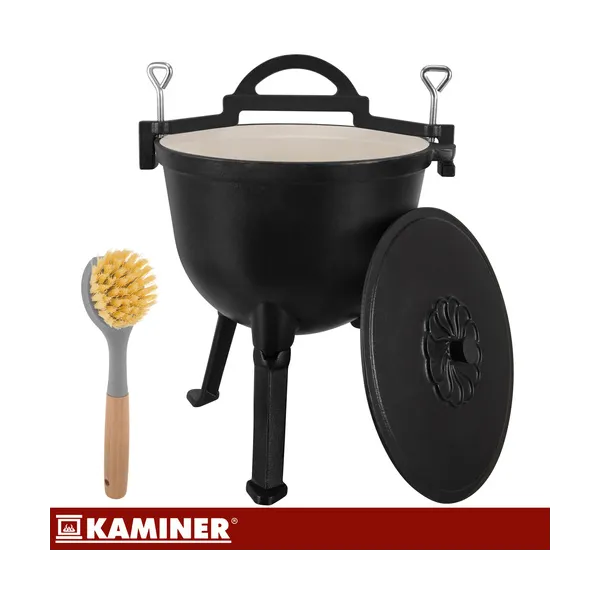 Эмалированный чугунный казан Kaminer 10л.