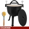 Эмалированный чугунный казан Kaminer 10л.