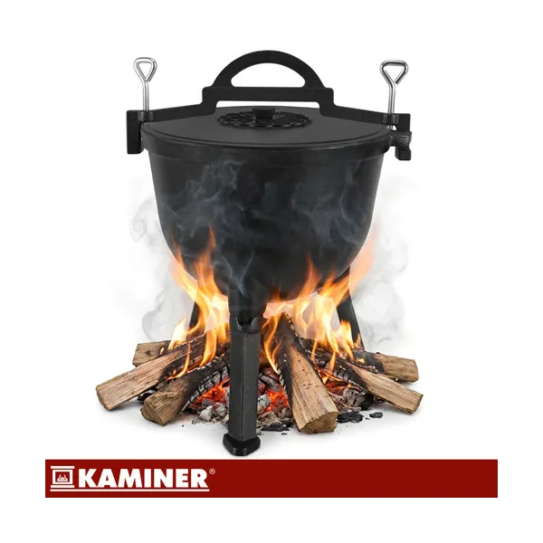 Эмалированный чугунный казан Kaminer 10л.