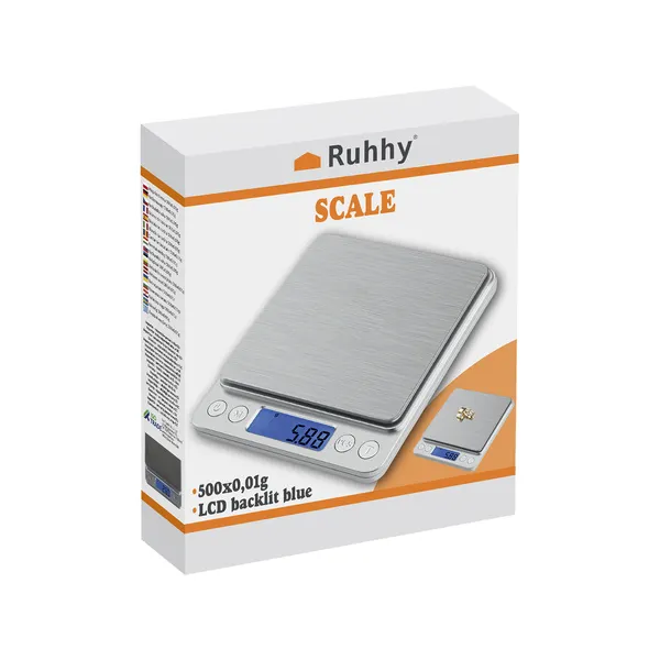 Kitchen scale 500x0.01g Ruhhy