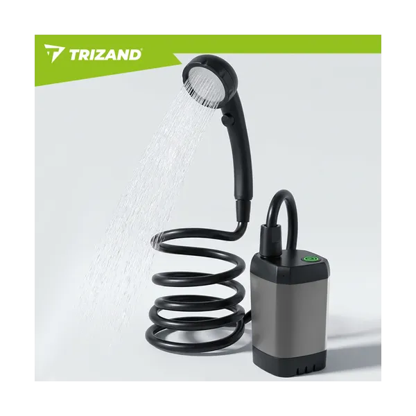 Trizand 6000mAh battery-powered travel shower