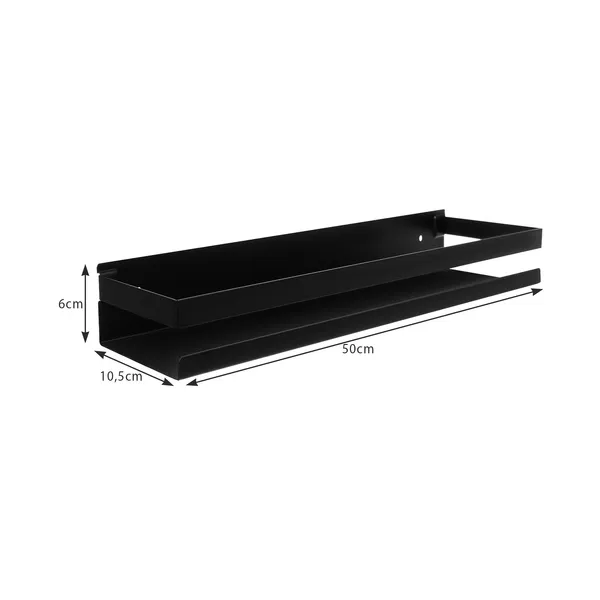 Ruhhy black bathroom shelf