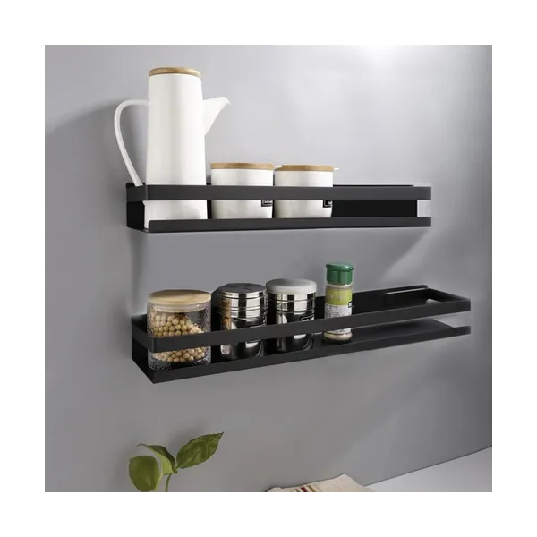 Ruhhy black bathroom shelf