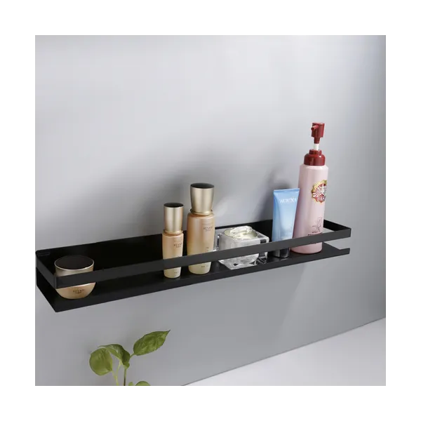 Ruhhy black bathroom shelf