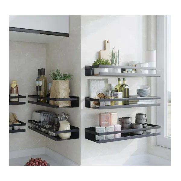 Ruhhy black bathroom shelf