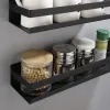 Ruhhy black bathroom shelf