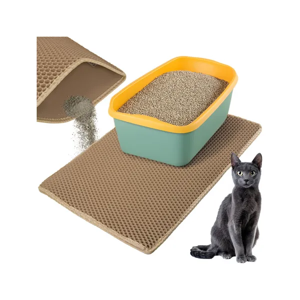 Litter box mat 75x55cm - beige Purlov