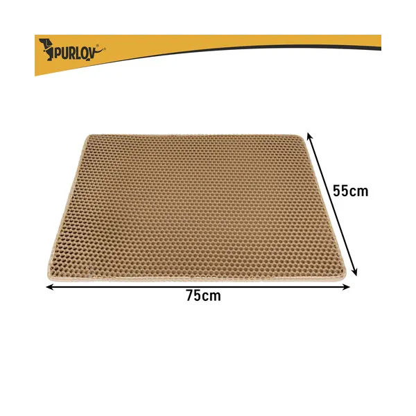 Litter box mat 75x55cm - beige Purlov