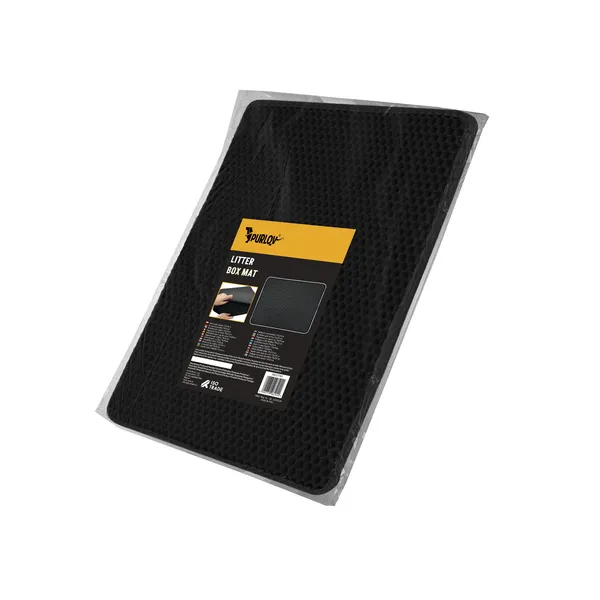 Litter box mat 75x55cm - black Purlov