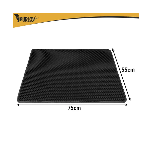 Litter box mat 75x55cm - black Purlov