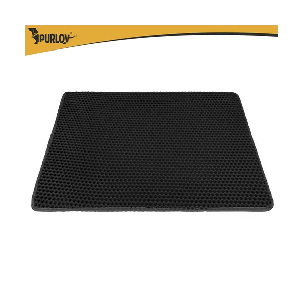 Litter box mat 75x55cm - black Purlov