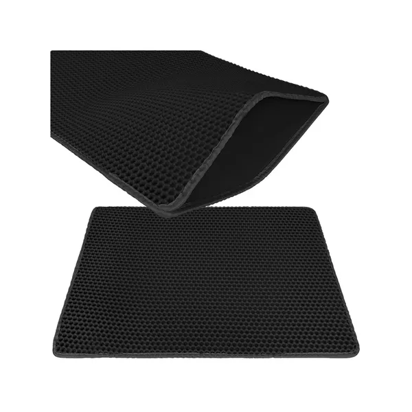 Litter box mat 75x55cm - black Purlov