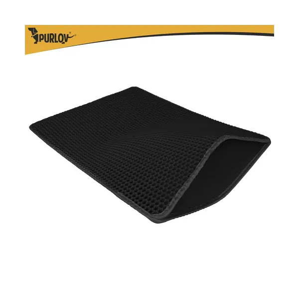 Litter box mat 75x55cm - black Purlov