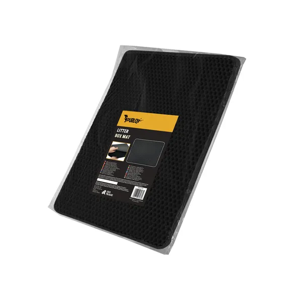 Litter box mat 60x45cm - black Purlov