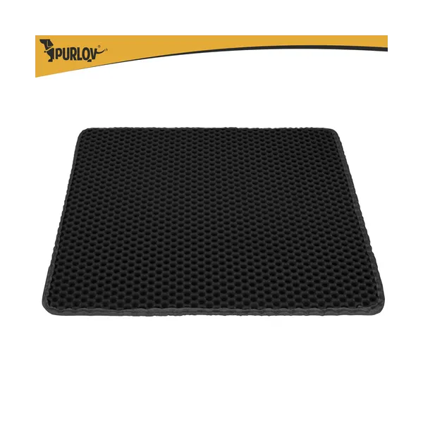 Litter box mat 60x45cm - black Purlov