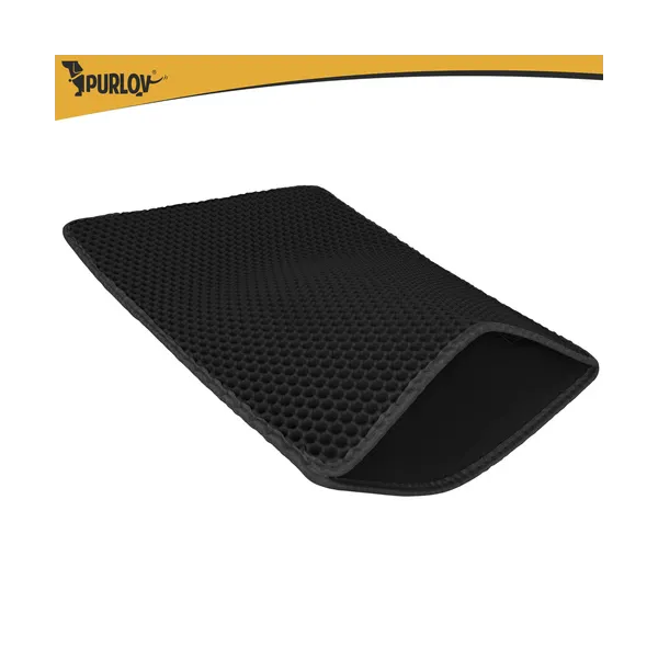 Litter box mat 60x45cm - black Purlov