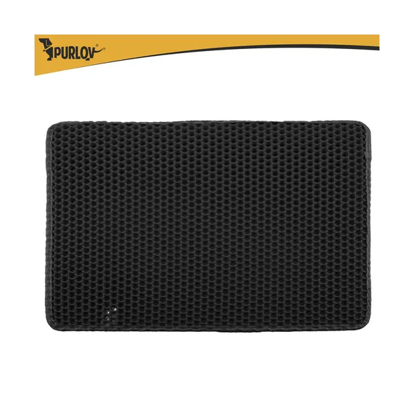 Litter box mat 60x45cm - black Purlov