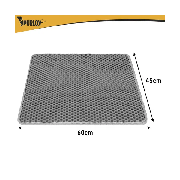 Litter box mat 60x45cm - gray Purlov