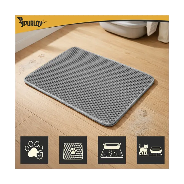 Litter box mat 60x45cm - gray Purlov