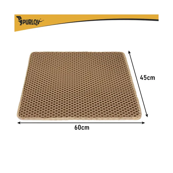 Litter box mat 60x45cm - beige Purlov