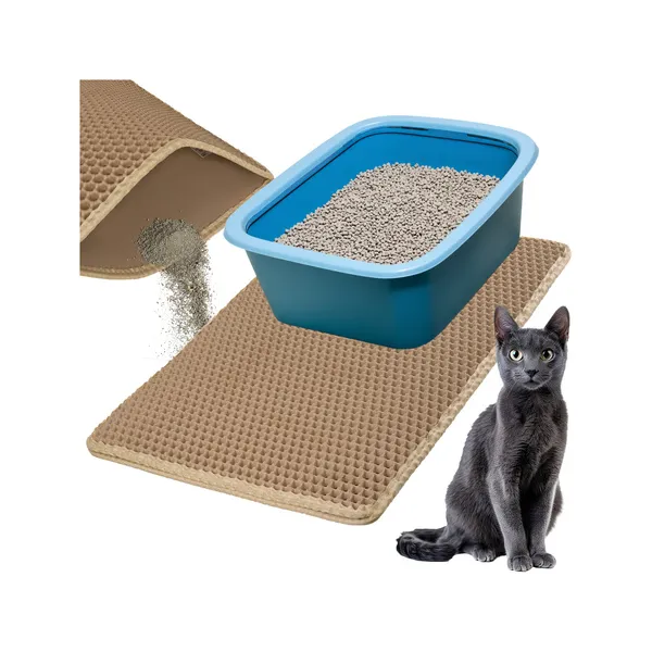 Litter box mat 60x45cm - beige Purlov