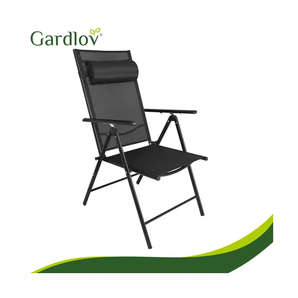 Gardlov juoda sulankstoma sodo kėdė, 2 vnt