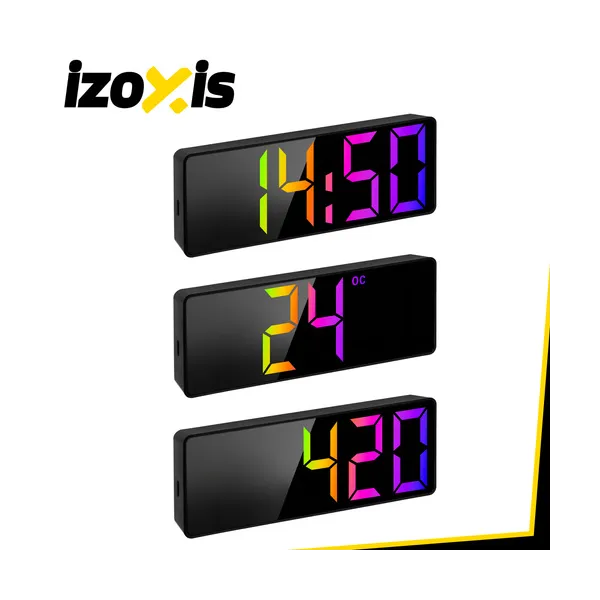 Alarm clock - Izoxis colorful LED clock