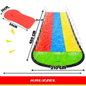 Water slide with Kruzze fountain
