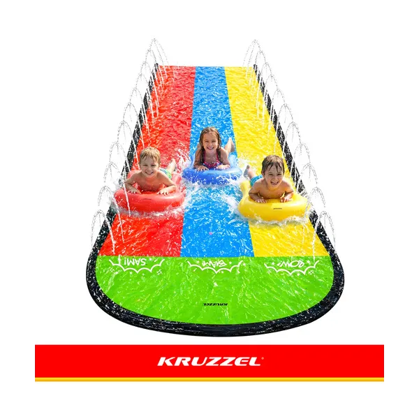 Water slide with Kruzze fountain