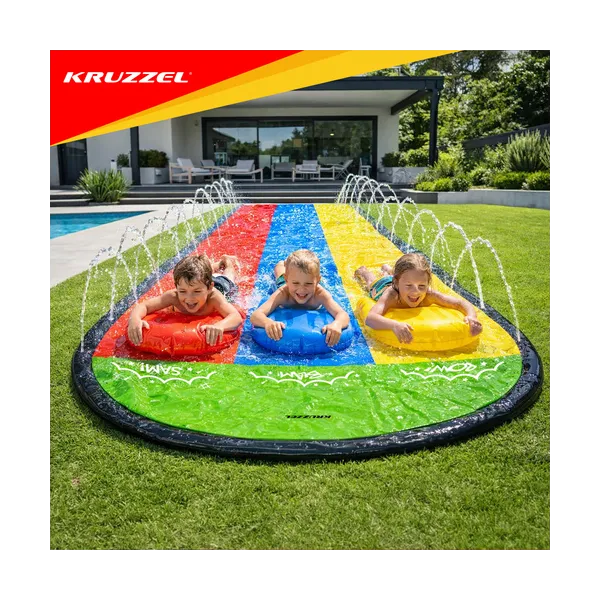 Water slide with Kruzze fountain