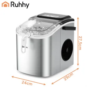 Ice cube maker 1.2l silver + Ruhhy scoop