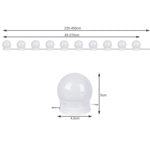 LED lempos veidrodžiui/tualetui - 10 vnt.