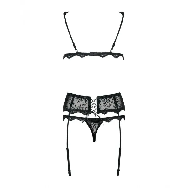 Lace Underwear Set Obsessive Emperita Black S/M