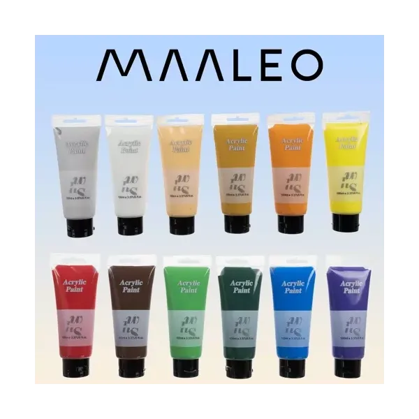 Acrylic paints 12pcs 100ml Maaleo 20424