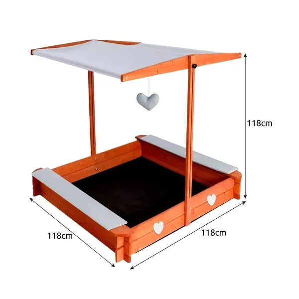 Folding sandbox with roof 24215